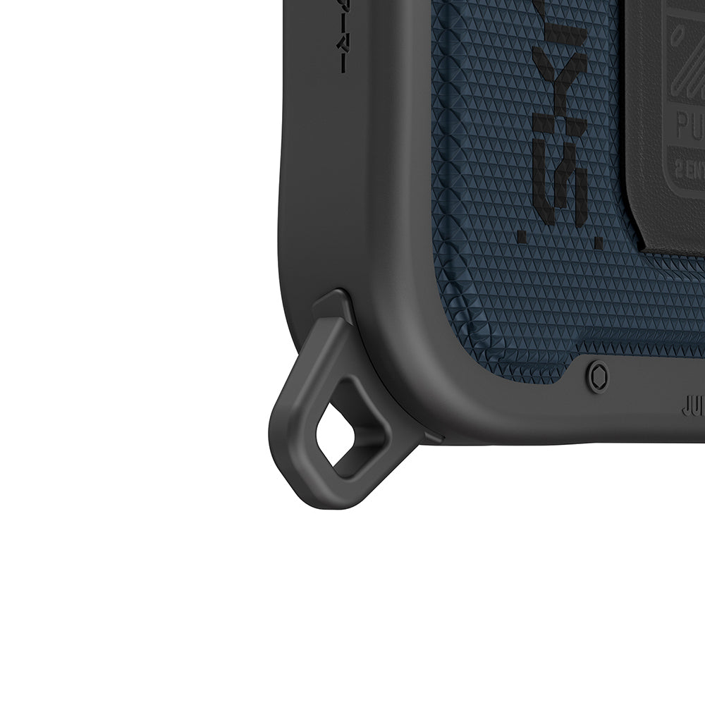 Apple iPhone 18 Pro Max Kılıf SkinArma M-safe Şarj Özellikli Airbag Tasarımlı Standlı Phantom Kapak Mavi