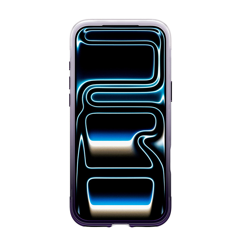 Apple iPhone 18 Pro Max Kılıf Wiwu AS-204 AeroShield Aurora Ultra Serisi M-safe Şarj Özellikli Airbag Tasarımlı Standlı Kapak Mor