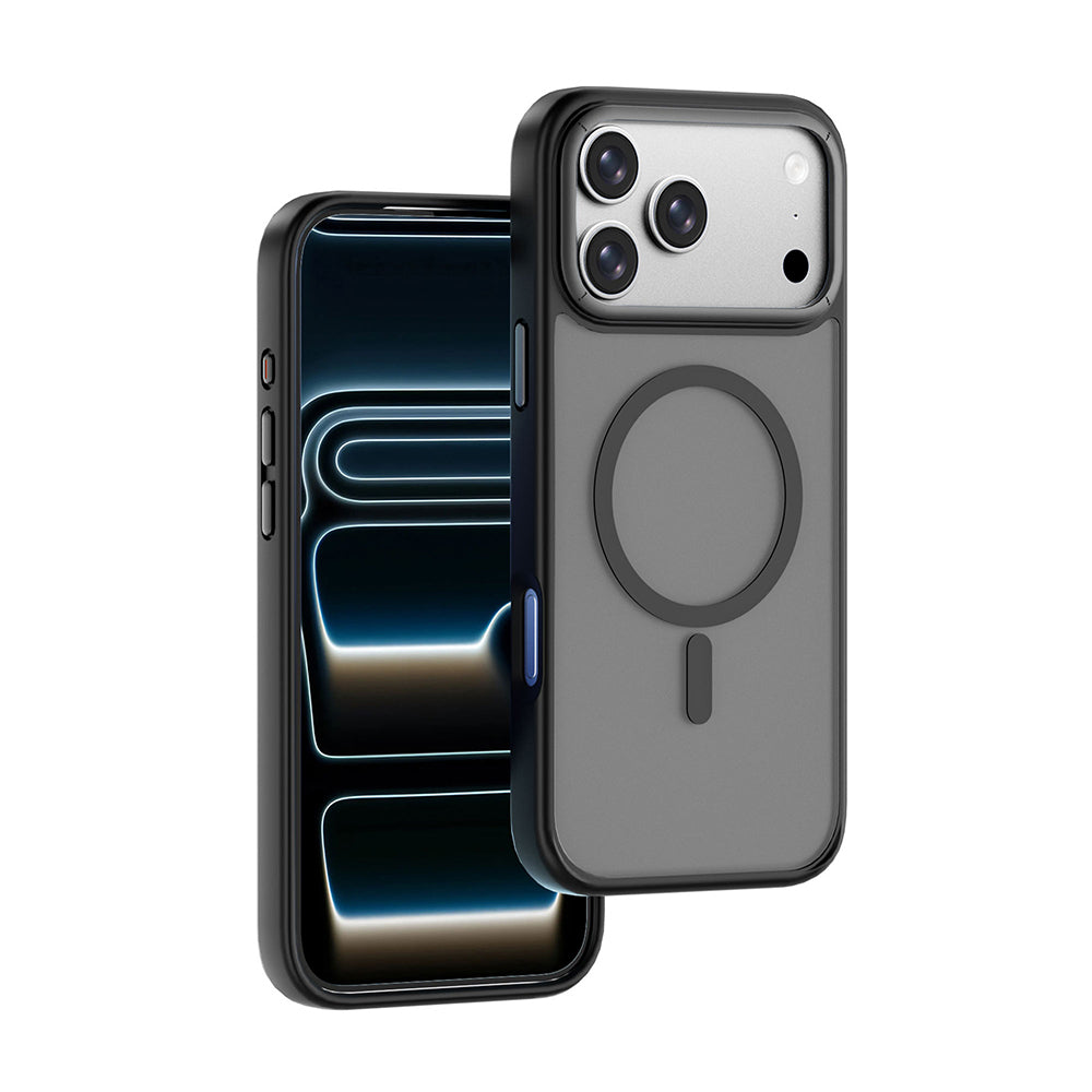 Apple iPhone 18 Pro Max Kılıf Wiwu FGG-012 ArmorPro Serisi M-safe Şarj Özellikli Parmak İzi Bırakmayan Kılıf Siyah
