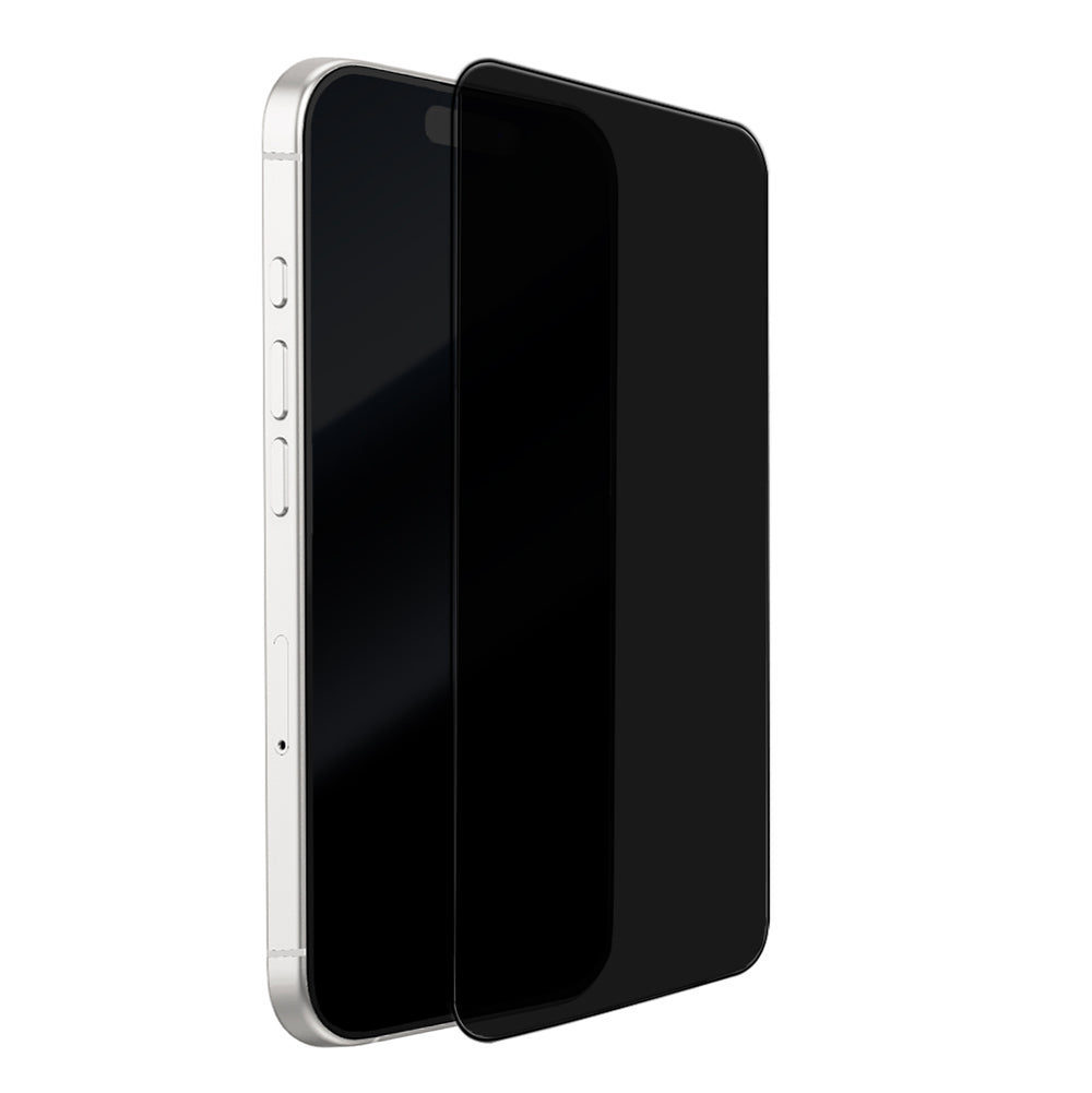 Apple iPhone 18 Pro Mohseven M7 Privacy Sapphire Coating Temperli Cam Ekran Koruyucu + Kolay Uygulama Aparatı Siyah