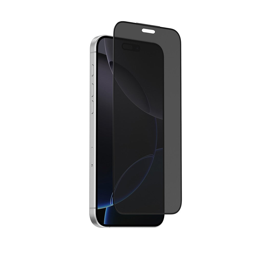Apple iPhone 18 Pro Skinarma 0.33mm Ultra İnce Privacy Ionix Serisi Hayalet Cam Ekran Koruyucu Siyah