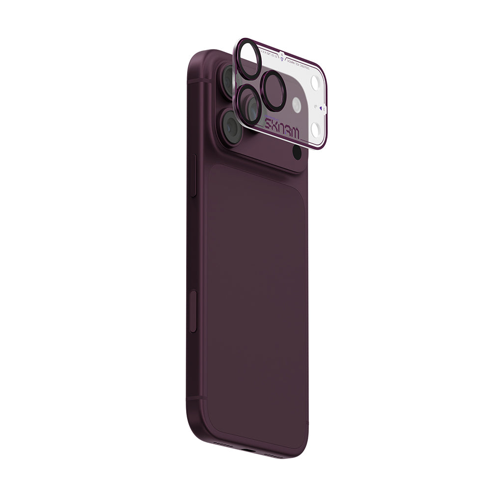 Apple iPhone 18 Pro Skinarma Atlas Serisi Ionix Kamera Lens Koruyucu Bordo