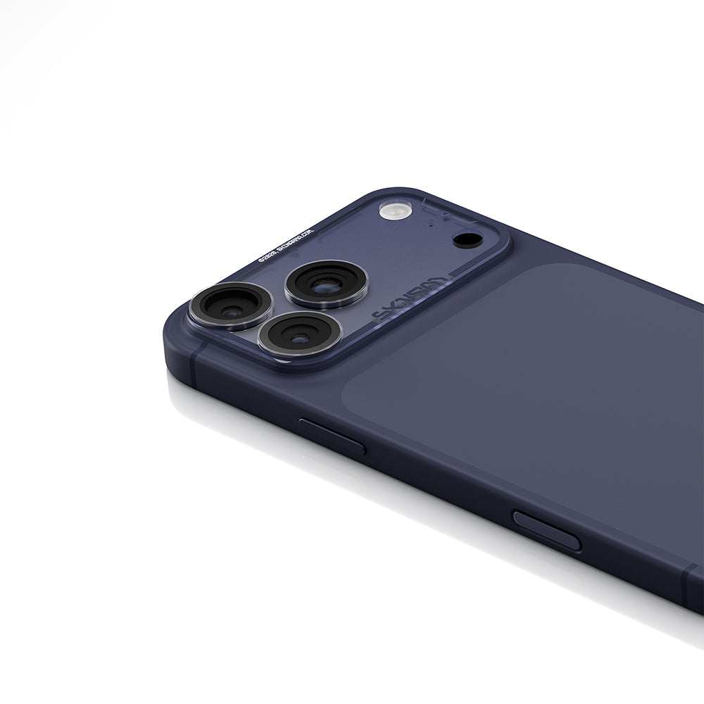 Apple iPhone 18 Pro Skinarma Magma Serisi Mat Kamera Lens Koruyucu Mavi