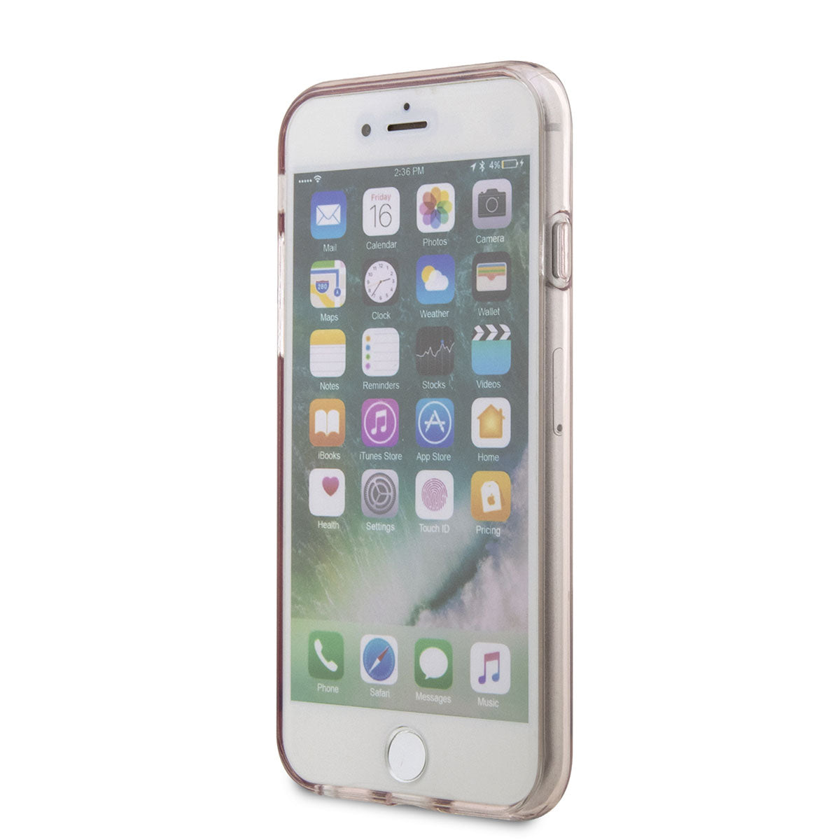iPhone 7 Kılıf Karl Lagerfeld Transparan Choupette Dizayn Kılıf Pembe