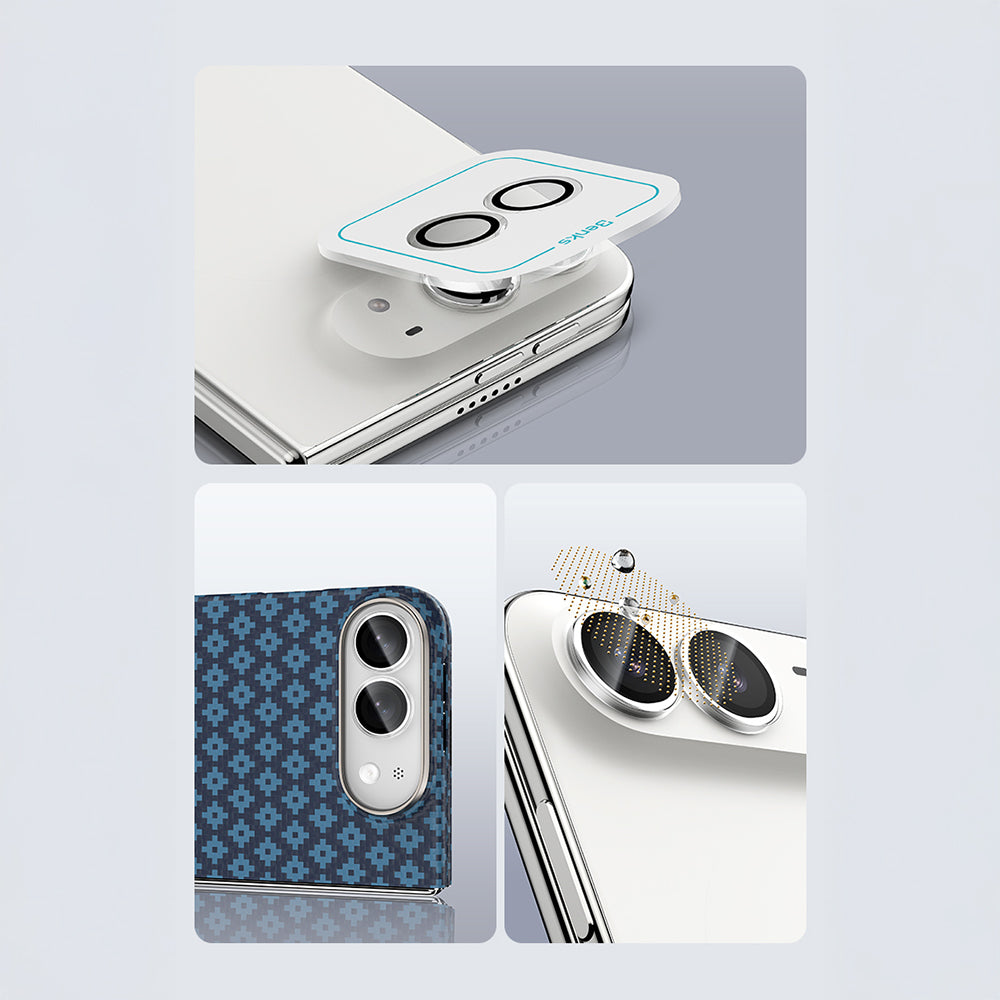 Apple iPhone Duo Benks OmniWarrior Kamera Lens Koruyucu + Kolay Uygulama Aparatlı Şeffaf