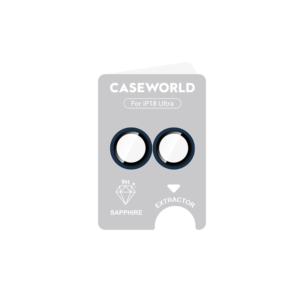 Apple iPhone Duo CaseWorld Alloy One-Piece Serisi Anti Reflective Kamera Lens Koruyucu Lacivert