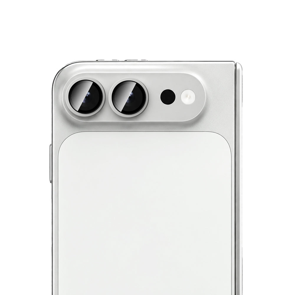 Apple iPhone Duo CaseWorld Alloy One-Piece Serisi Anti Reflective Kamera Lens Koruyucu Gümüş
