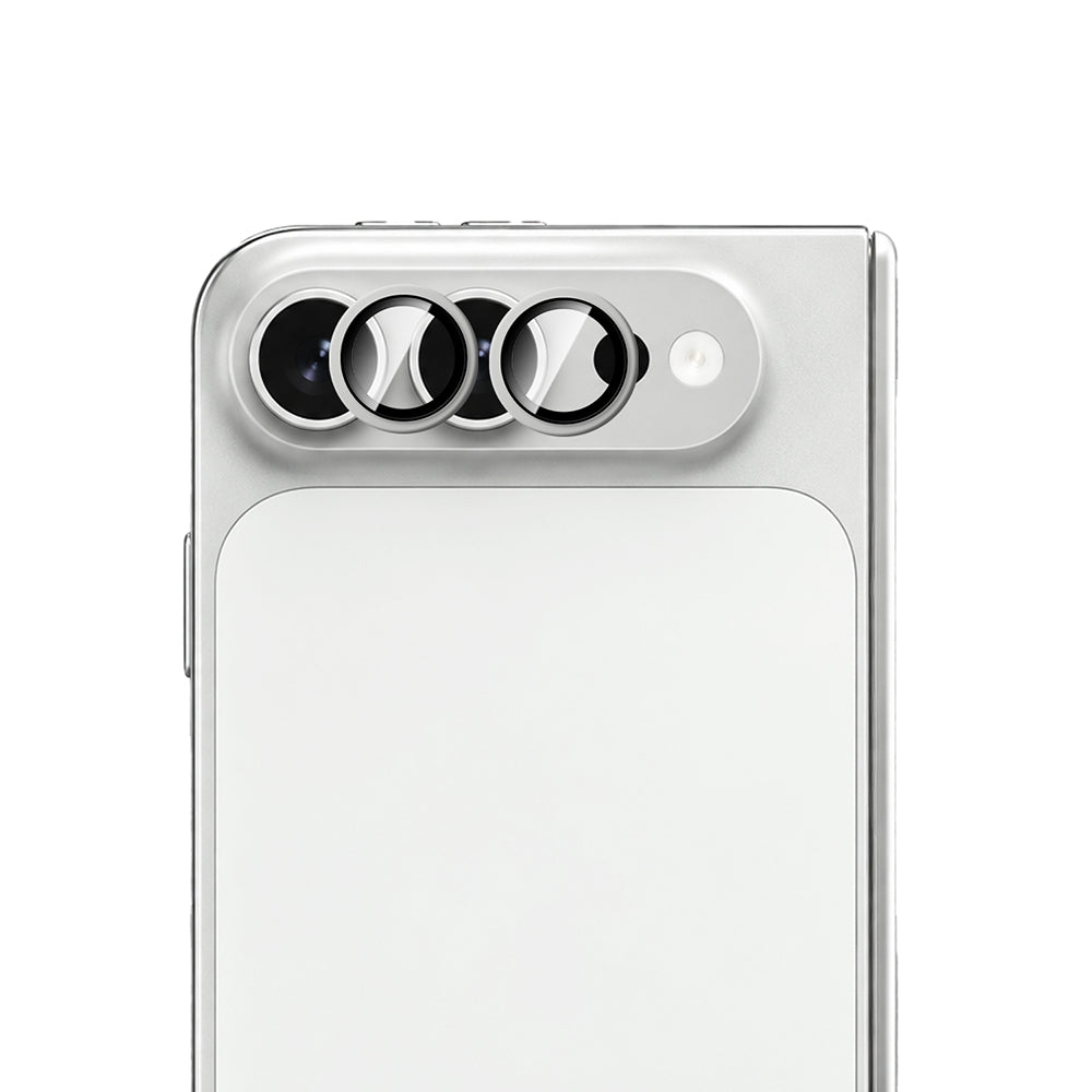 Apple iPhone Duo CaseWorld Alloy One-Piece Serisi Anti Reflective Kamera Lens Koruyucu Gümüş