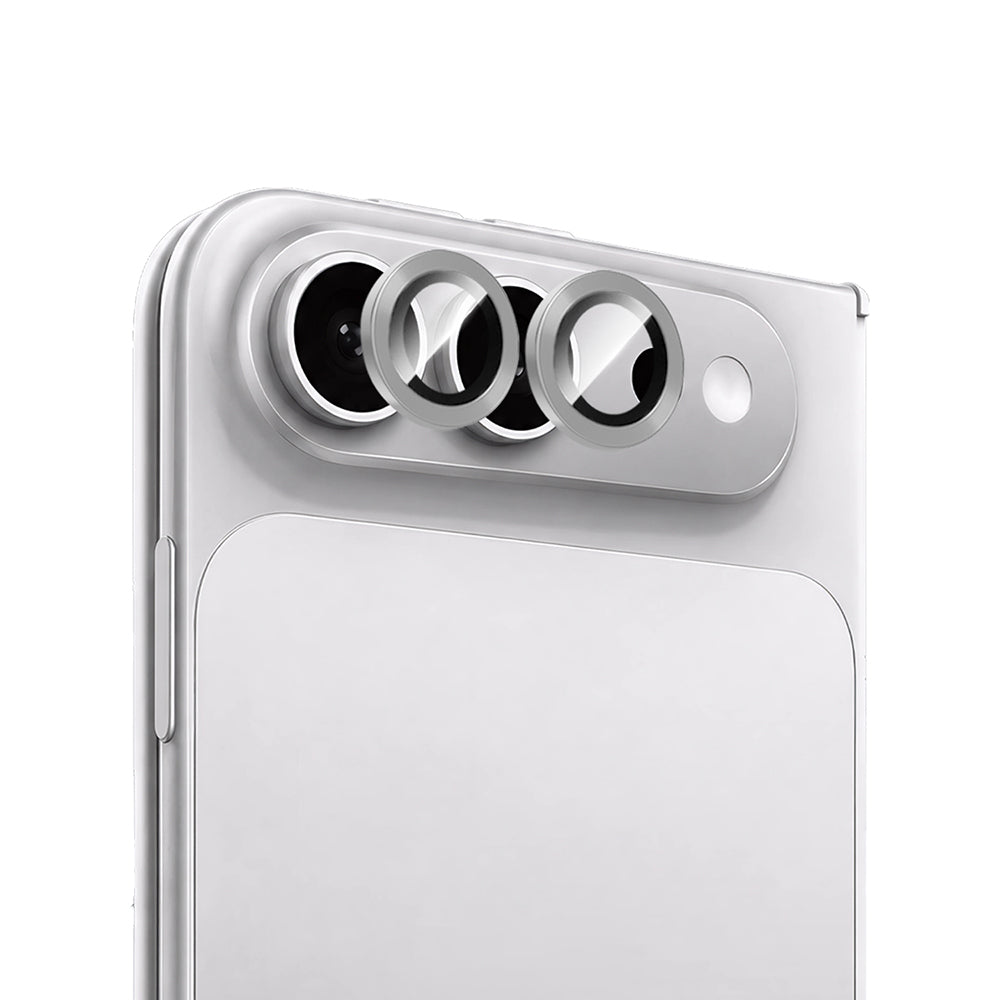 Apple iPhone Duo CaseWorld Alloy One-Piece Serisi Anti Reflective Kamera Lens Koruyucu Gümüş