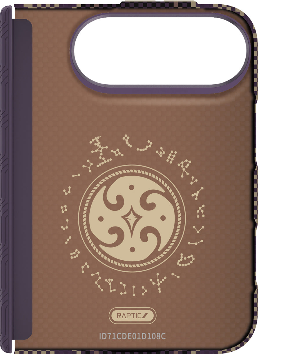 Apple iPhone Duo Kılıf M-safe Şarj Özellikli Raptic Aramid SkinPro Scepter Serisi Karbon Kapak Mor