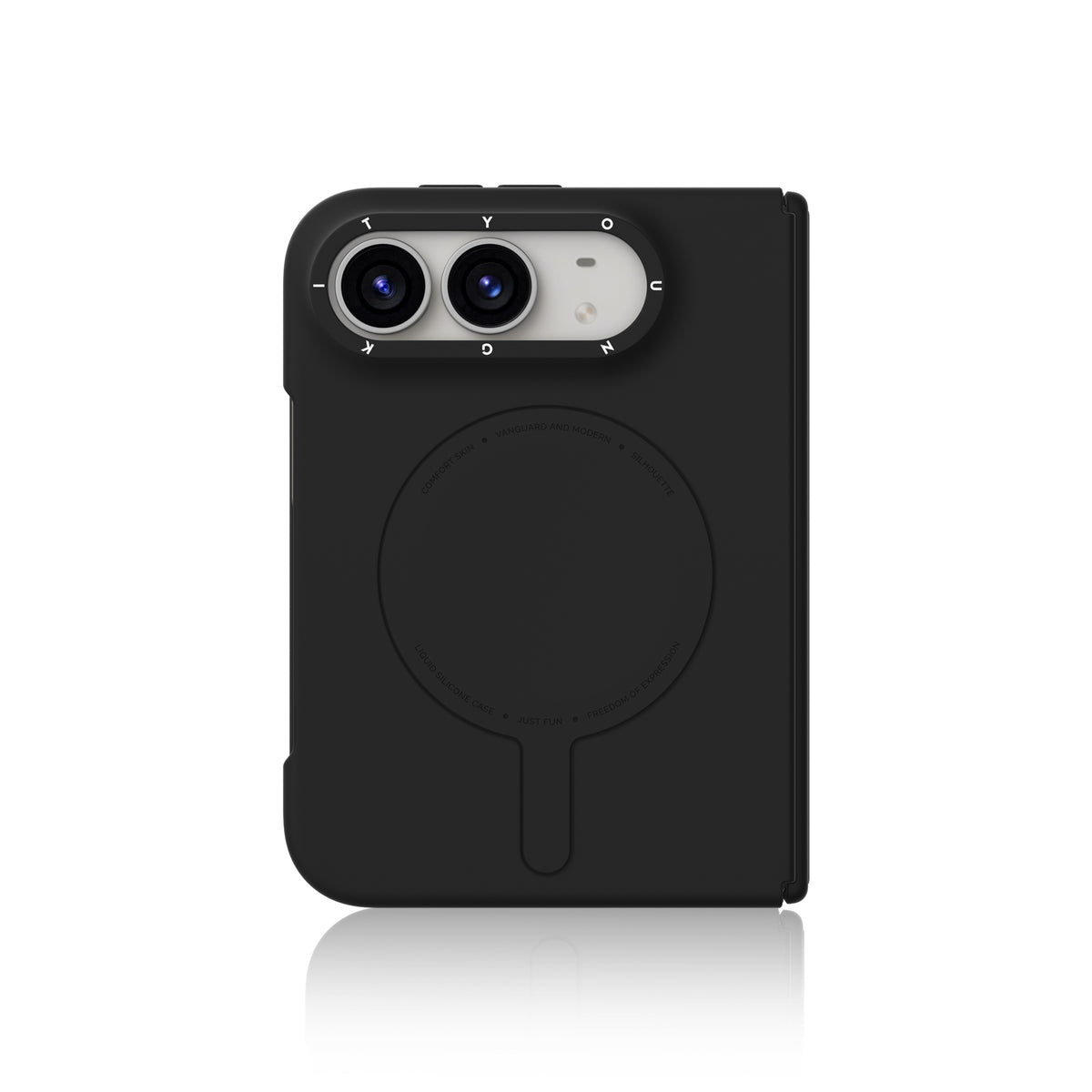 Apple iPhone Duo Kılıf M-Safe Şarj Özellikli Youngkit Morandi Serisi Kapak Siyah