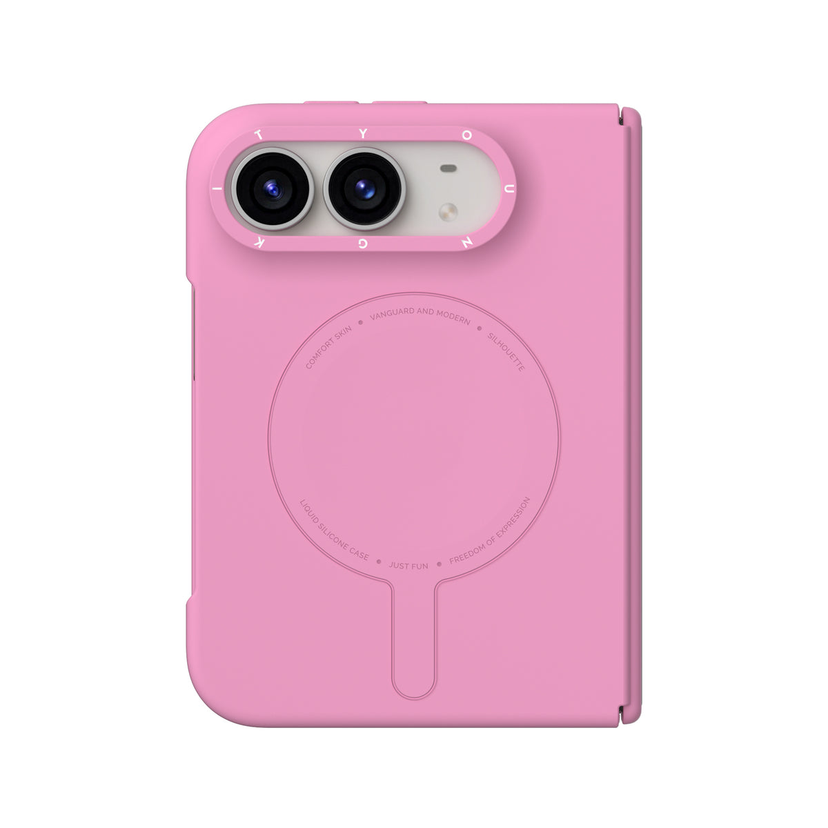 Apple iPhone Duo Kılıf M-Safe Şarj Özellikli Youngkit Morandi Serisi Kapak Pembe