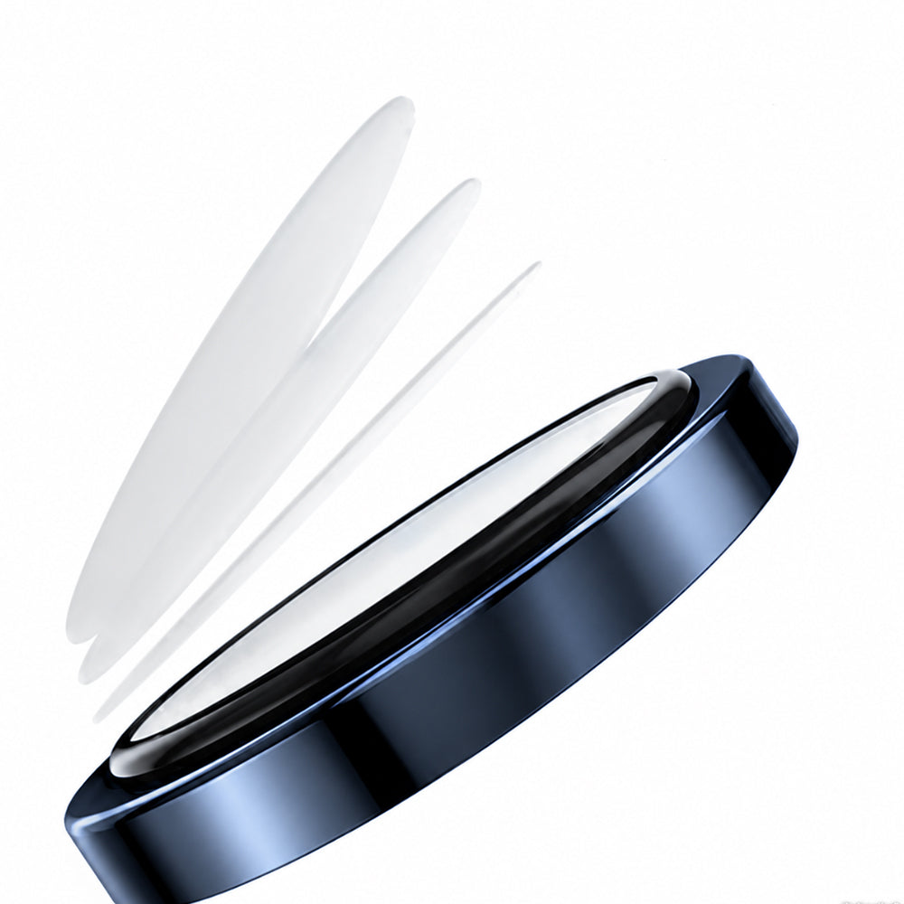 Apple iPhone Duo Mohseven Alüminyum Kaplamalı Safir Anti Reflective Kamera Lens Koruyucu Lacivert