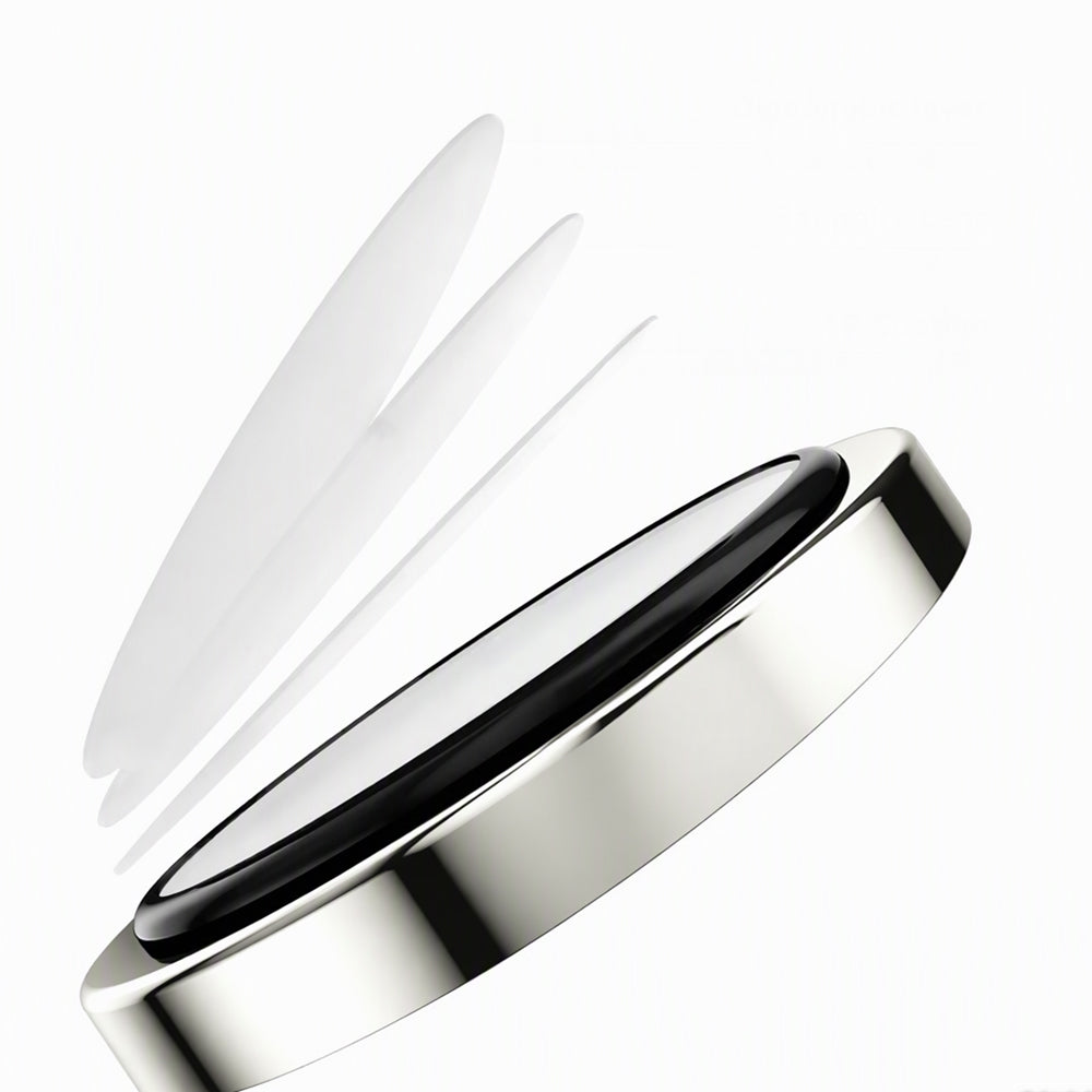 Apple iPhone Duo Mohseven Alüminyum Kaplamalı Safir Anti Reflective Kamera Lens Koruyucu Gümüş