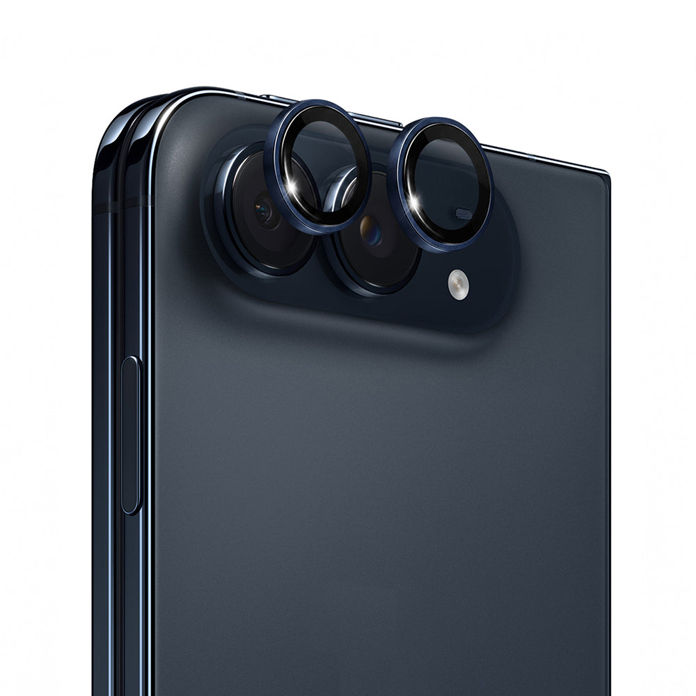 Apple iPhone Duo Wiwu LG-003 Lens Guard Çizilmeye Karşı Dayanıklı Safir Kamera Lens Koruyucu Lacivert