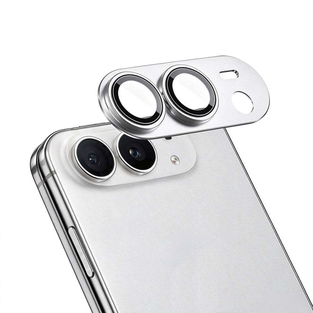 Apple iPhone Duo Wiwu LG-012 Armor Deck Oleofobik Anti Reflective 9H Kamera Lens Koruyucu Gümüş