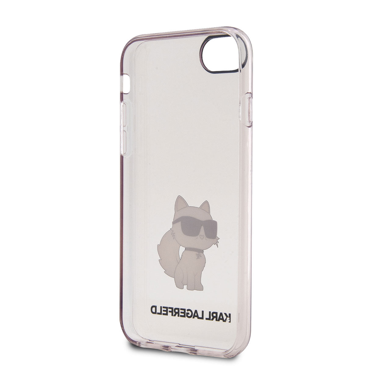 iPhone SE 2020 Kılıf Karl Lagerfeld Transparan Choupette Dizayn Kılıf Pembe