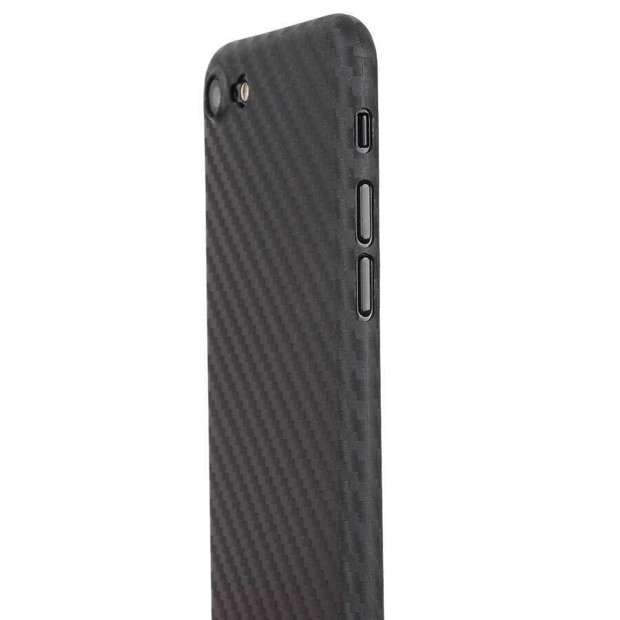 iPhone SE 2022 Kılıf Wiwu Skin Carbon PP Kılıf Siyah