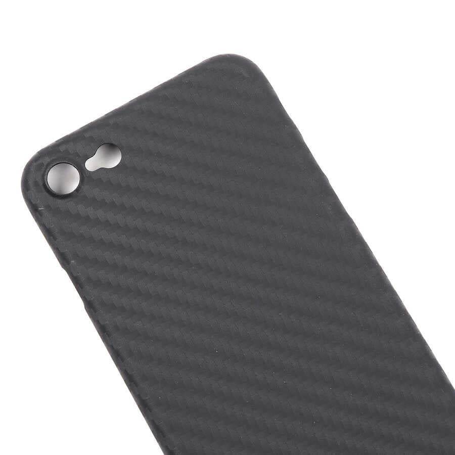 iPhone SE 2022 Kılıf Wiwu Skin Carbon PP Kılıf Siyah