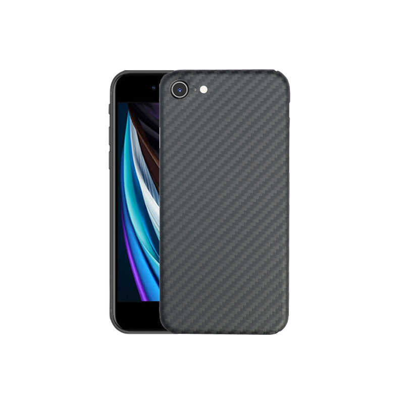 iPhone SE 2022 Kılıf Wiwu Skin Carbon PP Kılıf Siyah