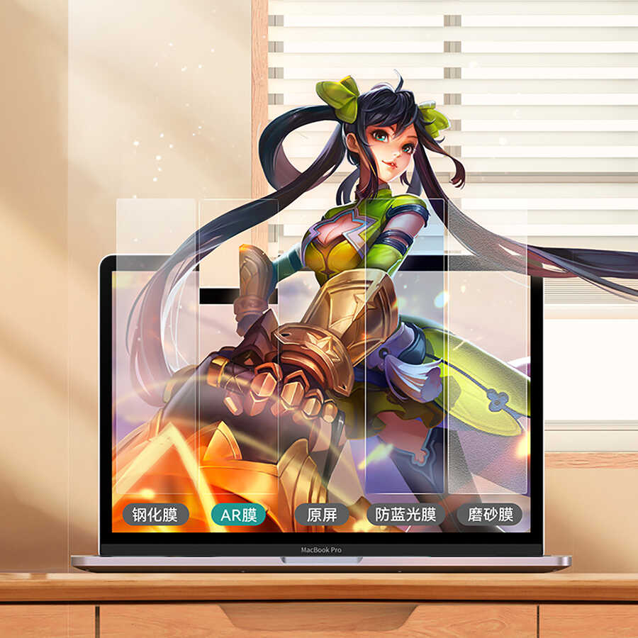 Macbook 13' Pro Touch Bar A1706 Benks AR (Anti Reflective) Yansıma Önleyici Ekran Koruyucu Renksiz