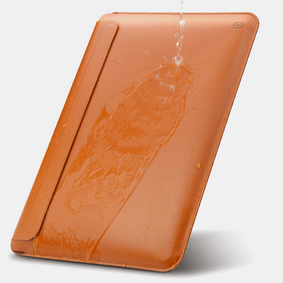 Macbook 14.2' 2021 Wiwu Macbook Skin Pro Portable Stand Kılıf Kahverengi
