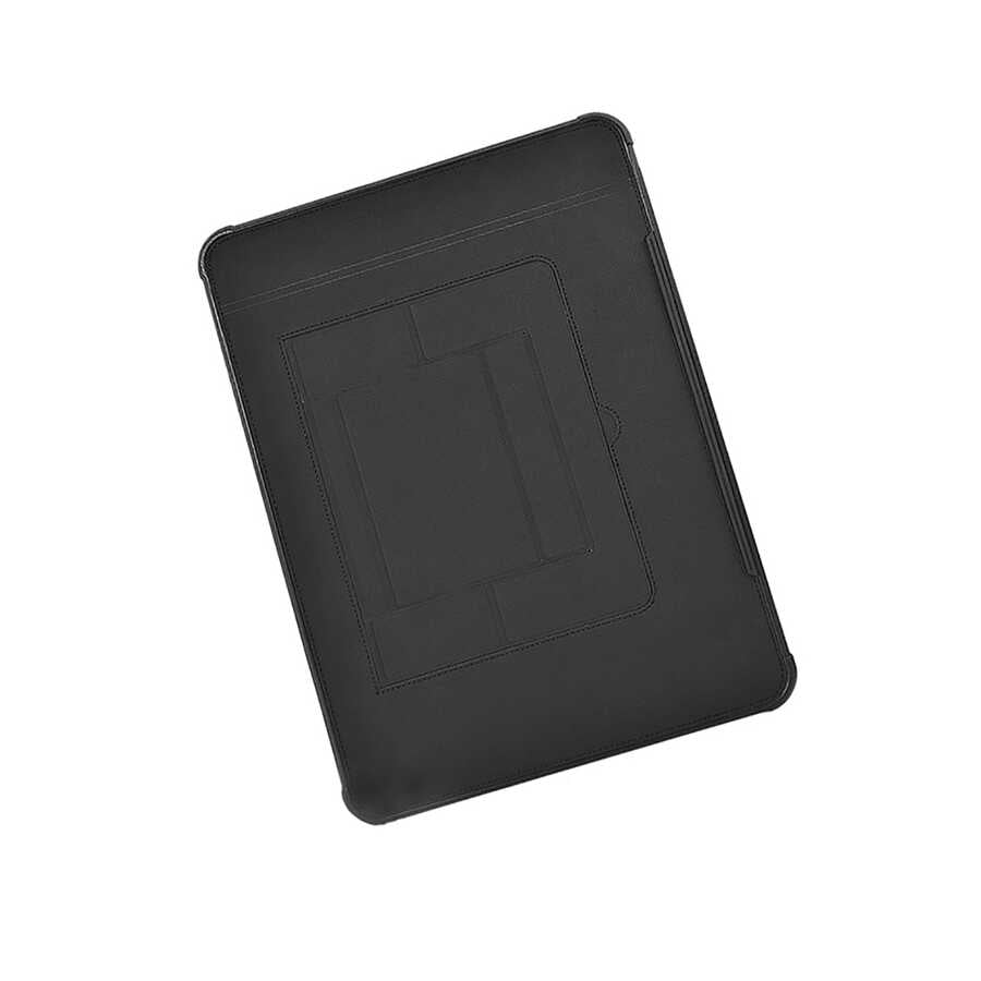 Macbook 16.2' 2021 Wiwu Defender Stand Case Taşınabilir Standlı Magnetik PU Laptop Çantası Siyah