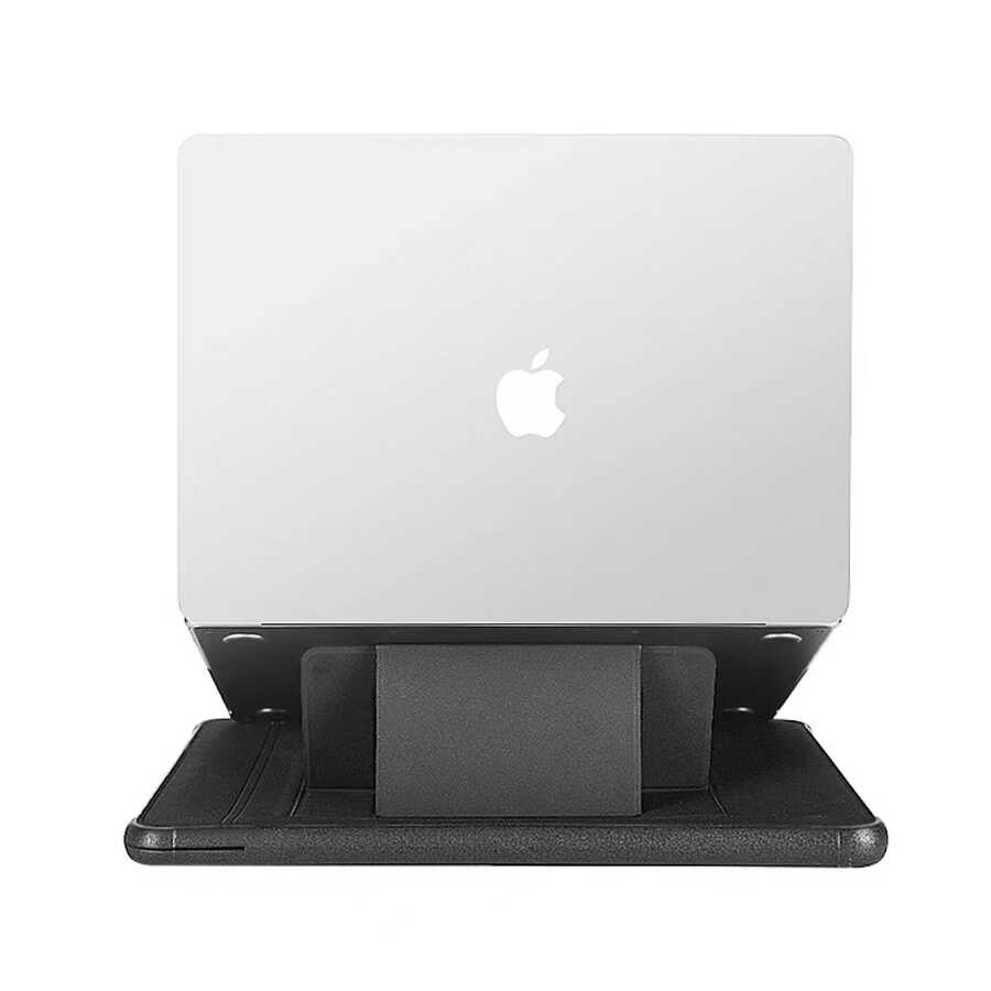 Macbook 16.2' 2021 Wiwu Defender Stand Case Taşınabilir Standlı Magnetik PU Laptop Çantası Siyah
