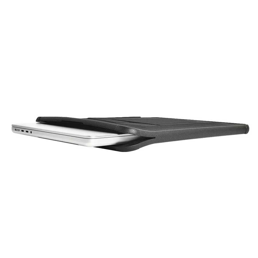 Macbook 16.2' 2021 Wiwu Defender Stand Case Taşınabilir Standlı Magnetik PU Laptop Çantası Siyah