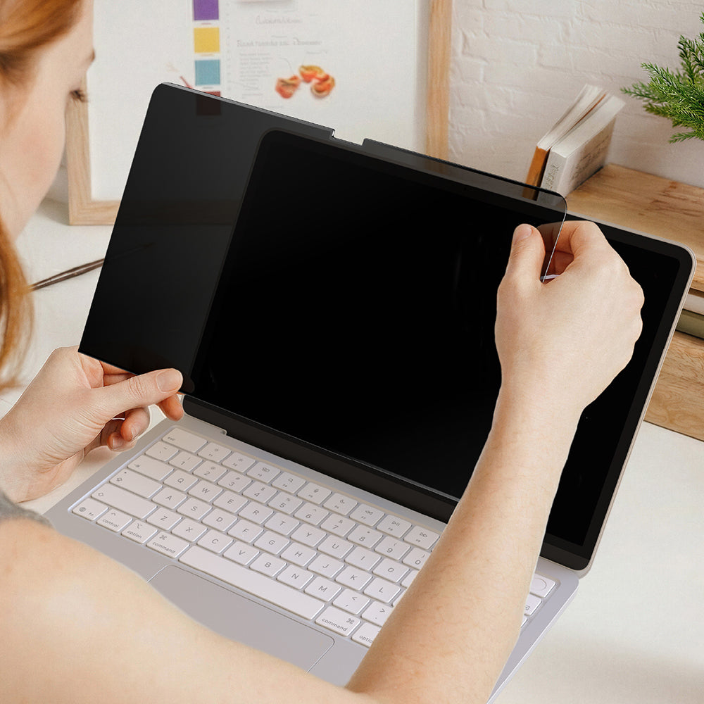 Apple Macbook Neo 13' A3404 Amazingthing Radix MagPrivacy Serisi Magnetik Hayalet Ekran Koruyucu Siyah