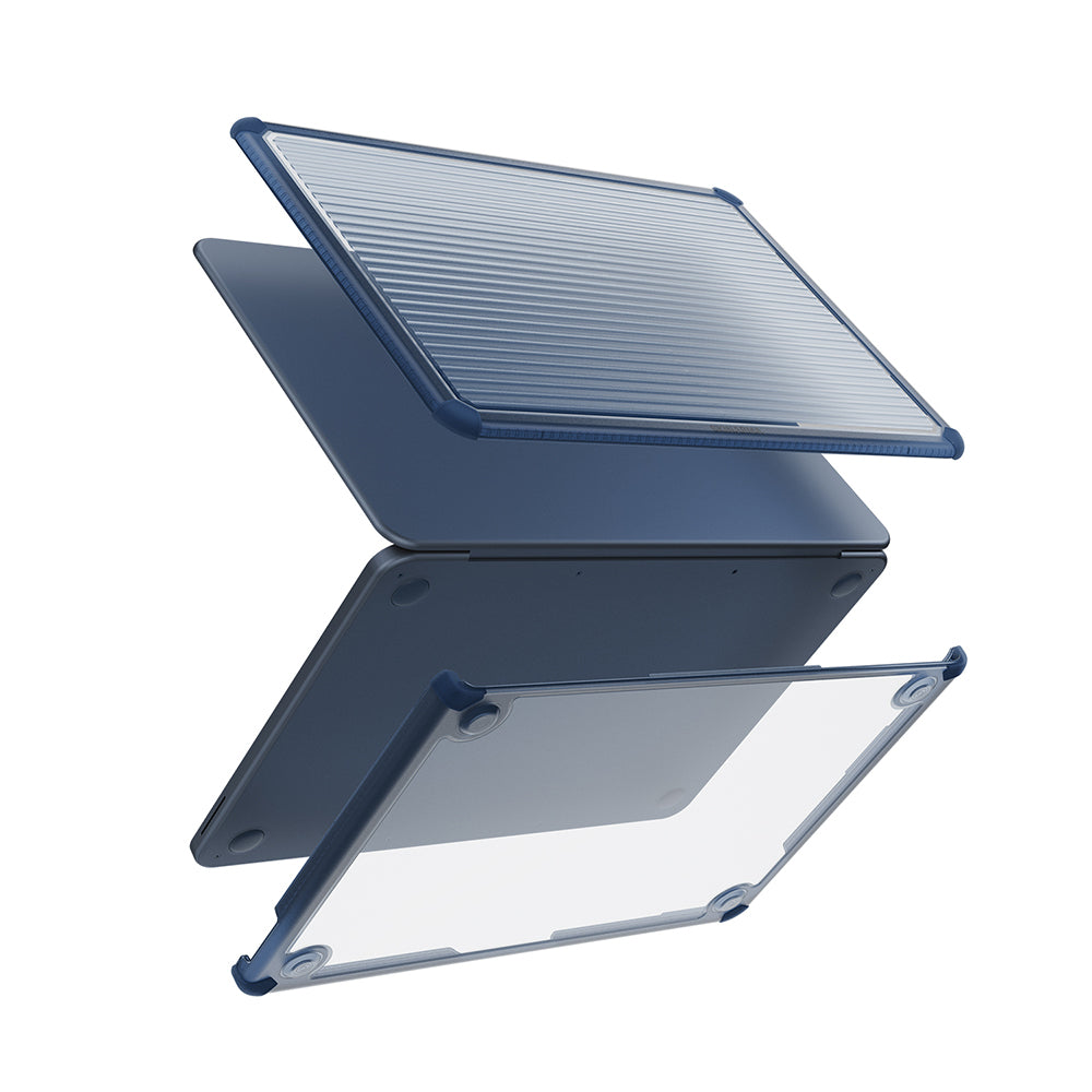 Apple Macbook Neo 13’ A3404 Skinarma Vibron Serisi Klipsli Kurulum Özellikli Kapak Lacivert
