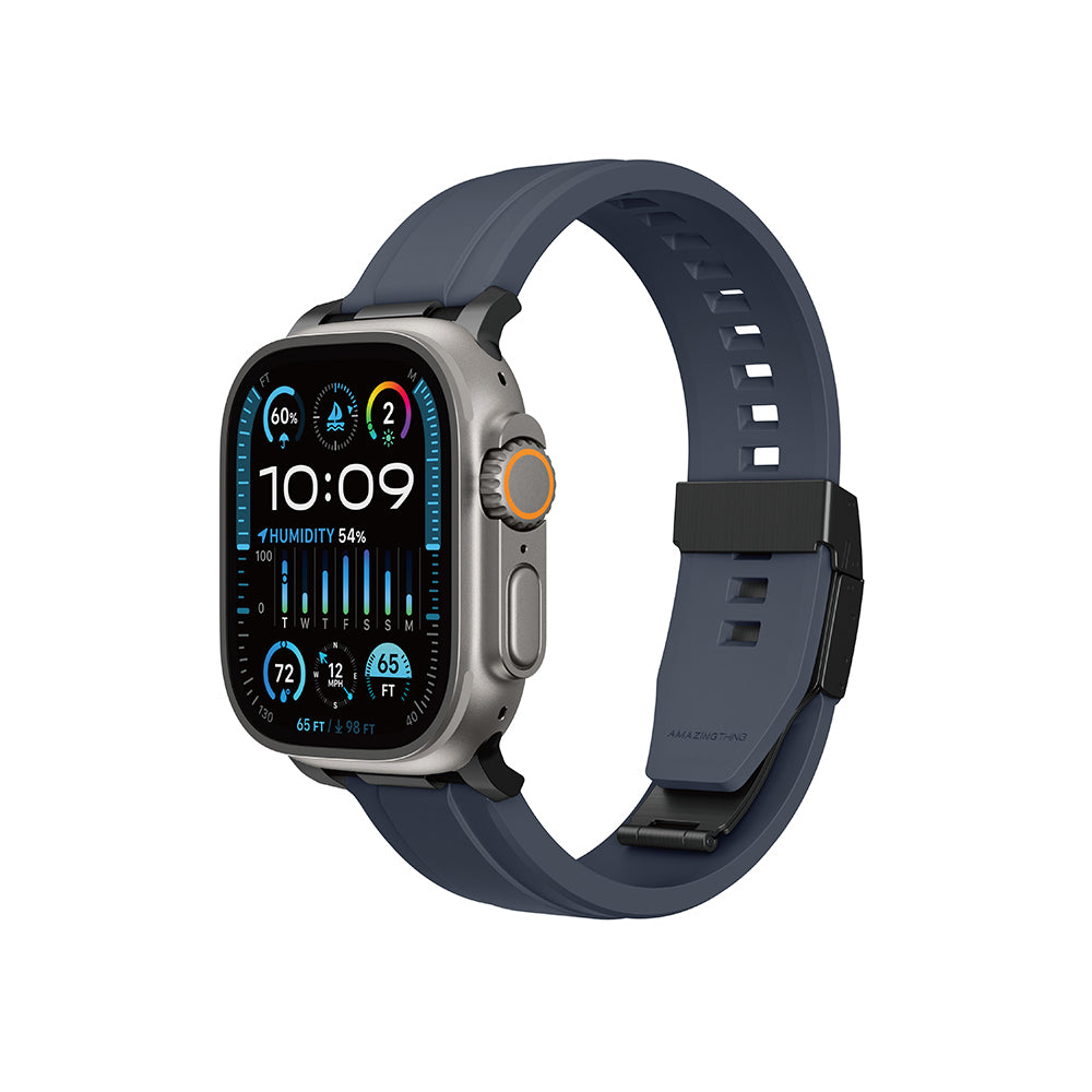 Apple Watch 10 46mm Amazingthing Titan Chrono Silikon Kordon Turuncu