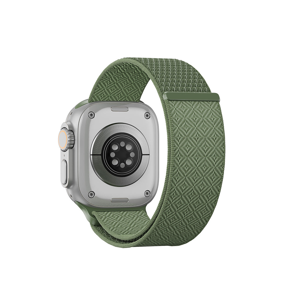 Apple Watch 10 46mm Kordon Wiwu WB501 CloudFlex Serisi Hasır Örgü Strap Kayış Yeşil