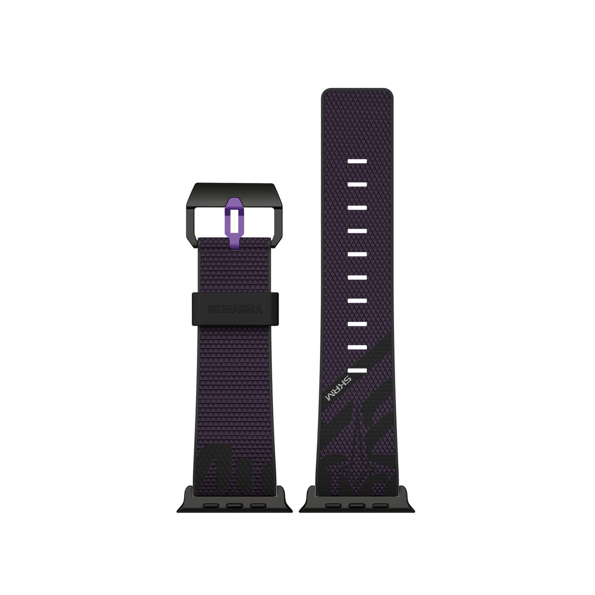 Apple Watch 12 46mm Skinarma Phantom Serisi Silikon Kordon Mor