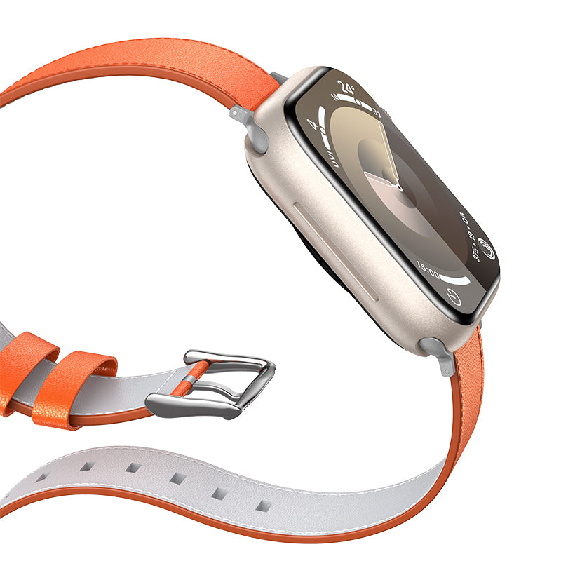 Apple Watch 38mm Benks Vintage Genuine Leather Serisi Deri Kordon Strap Kayış Mavi