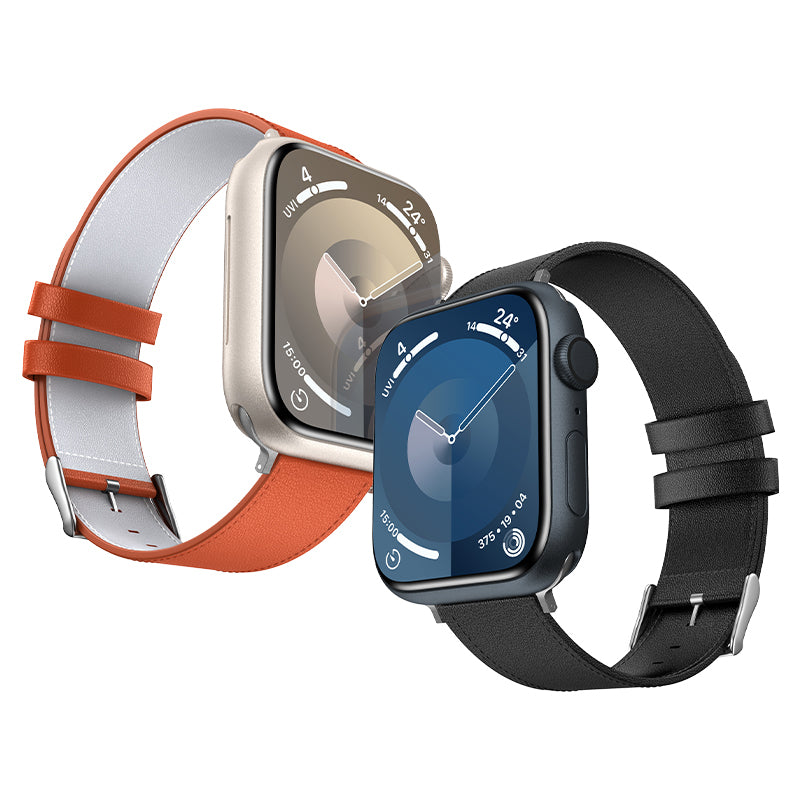 Apple Watch 38mm Benks Vintage Genuine Leather Serisi Deri Kordon Strap Kayış Mavi