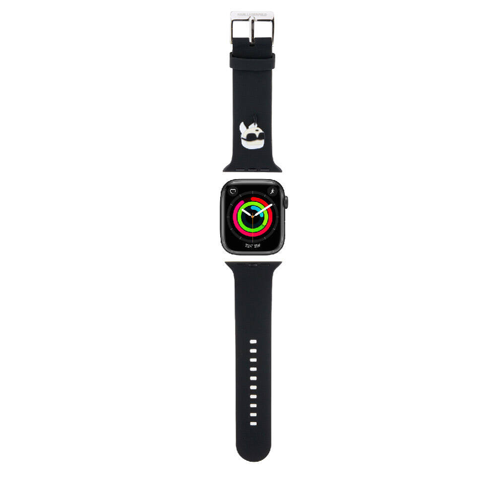 Watch 38mm Karl Lagerfeld Orjinal Lisanslı İkonik Karl Head Logolu Silikon Kordon Siyah