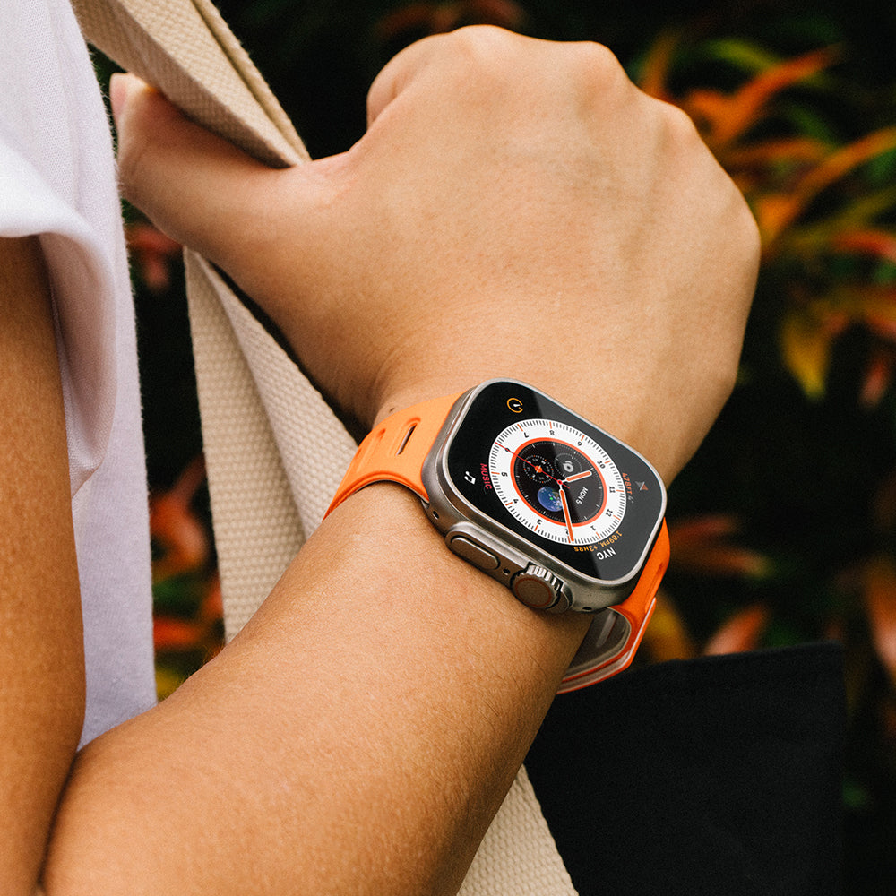 Apple Watch 38mm Native Union Active Watch Band Serisi Silikon Kordon Yeşil-Gri