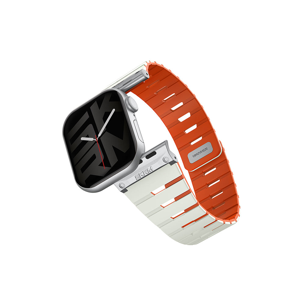 Apple Watch 38mm Skinarma Gemini Serisi TPU Magnetik Silikon Kordon Pembe