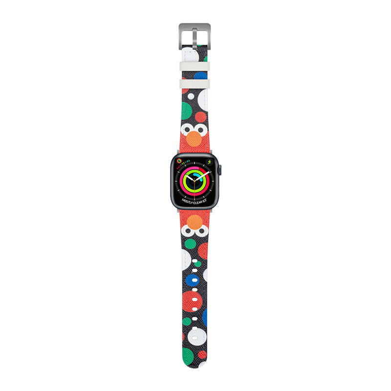 Watch 40mm Casebang Sesame Street Serisi Deri Saat Kordon Kırmızı