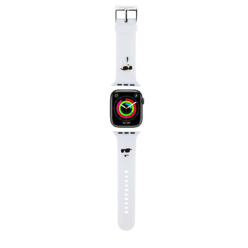 Watch 40mm Karl Lagerfeld Orjinal Lisanslı İkonik Karl & Choupette Logolu Silikon Kordon Beyaz