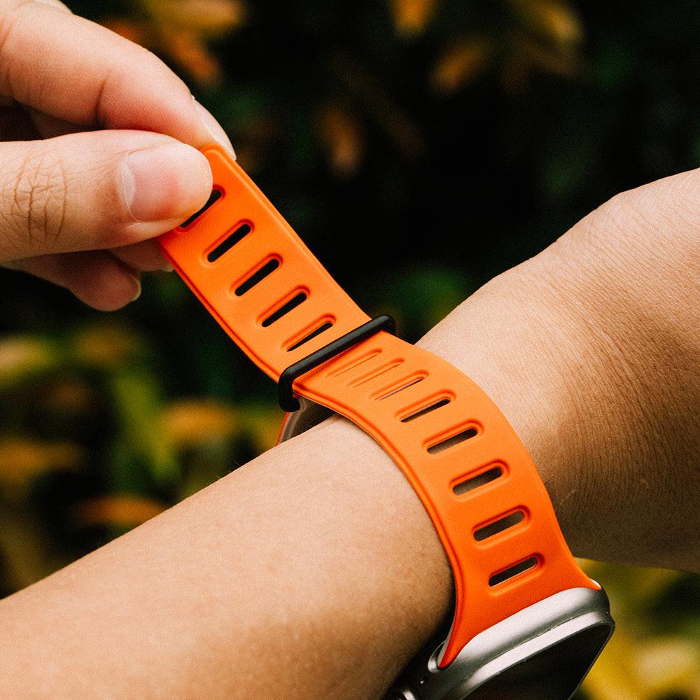 Apple Watch 40mm Native Union Active Watch Band Serisi Silikon Kordon Gri-Sarı