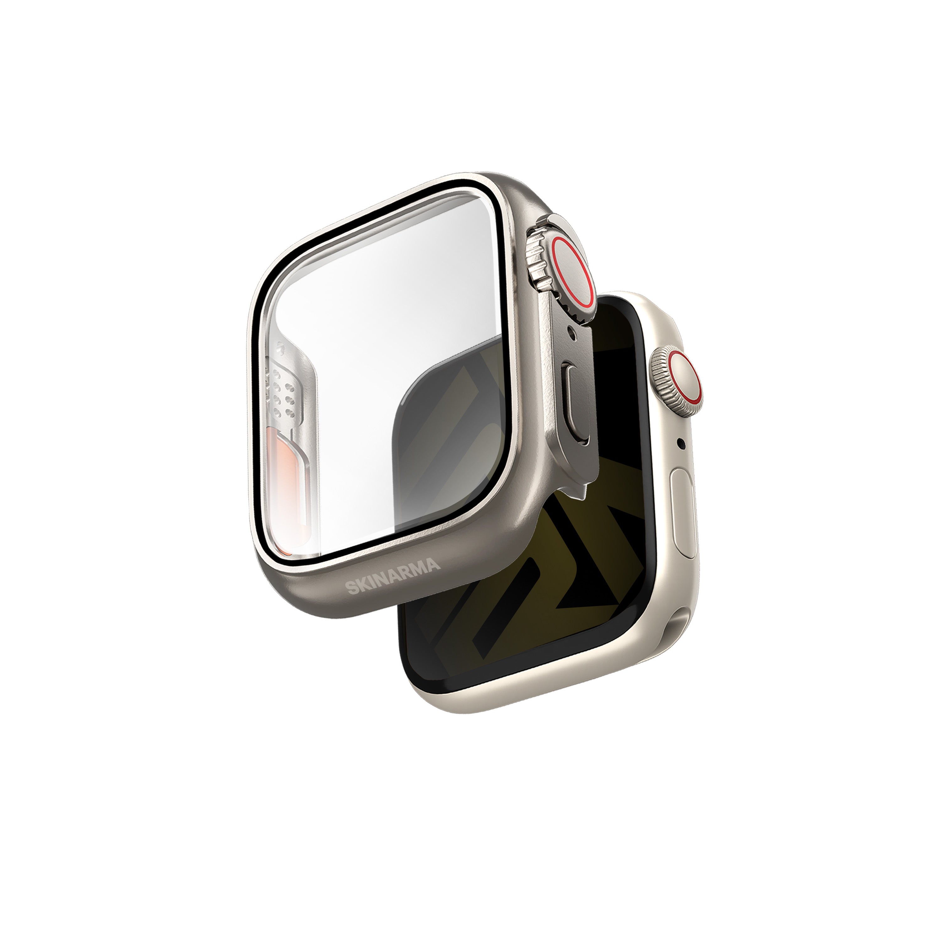 Watch 40mm SkinArma Gado Pro Dijital Taç Korumalı Kasa ve Ekran Koruyucu Gri