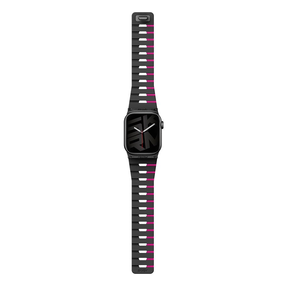 Apple Watch 40mm Skinarma Gemini Serisi TPU Magnetik Silikon Kordon Su Yeşil