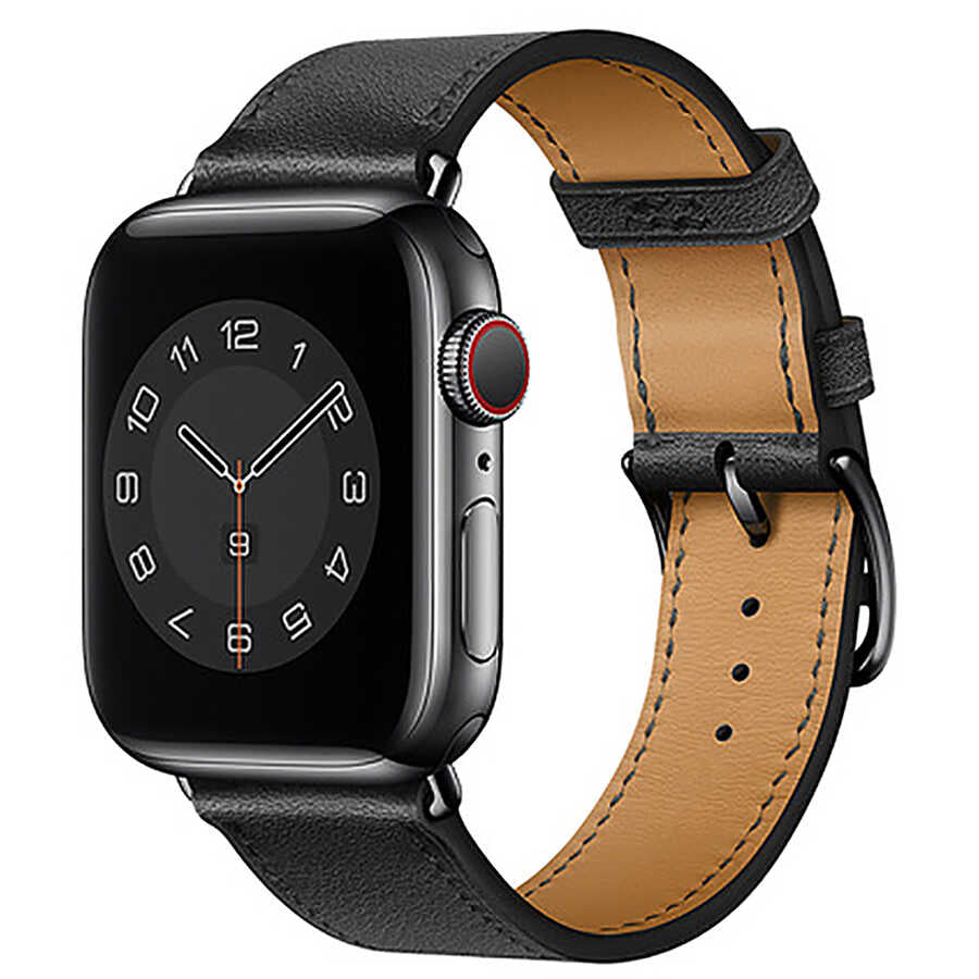 Watch 40mm Wiwu Attleage Watchband Hakiki Deri Kordon Siyah