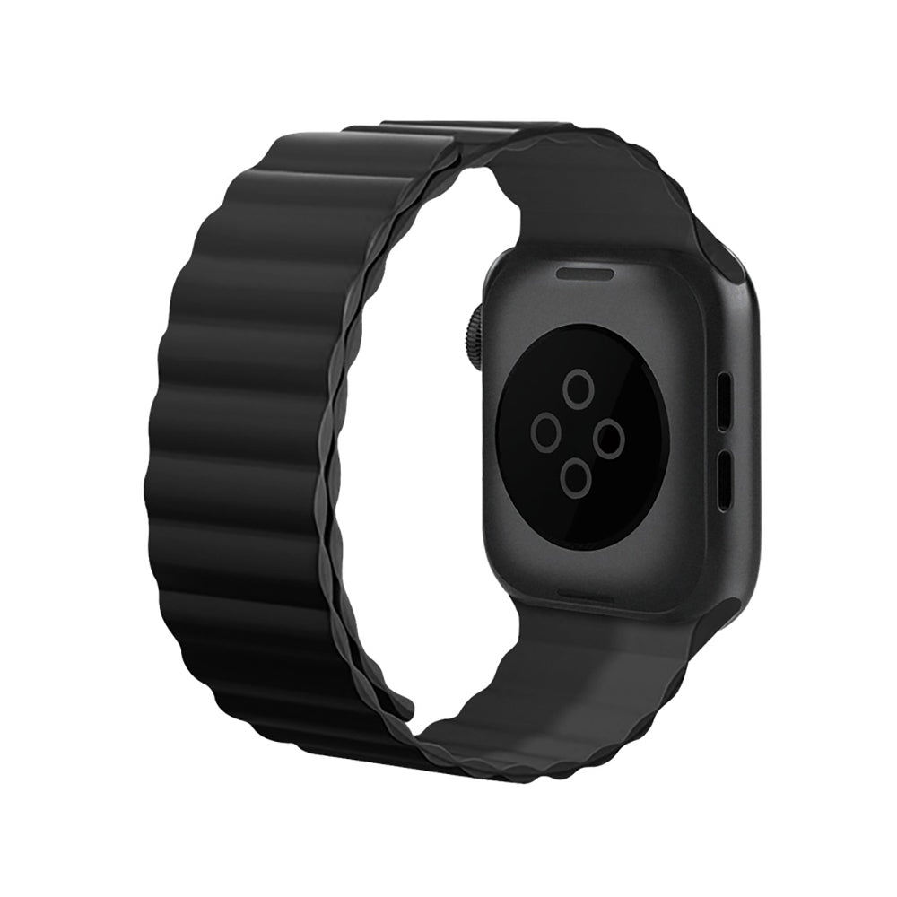Watch 42mm Kordon Raptic Magnetik Tak Çıkar Silikon Strap Kayış Siyah
