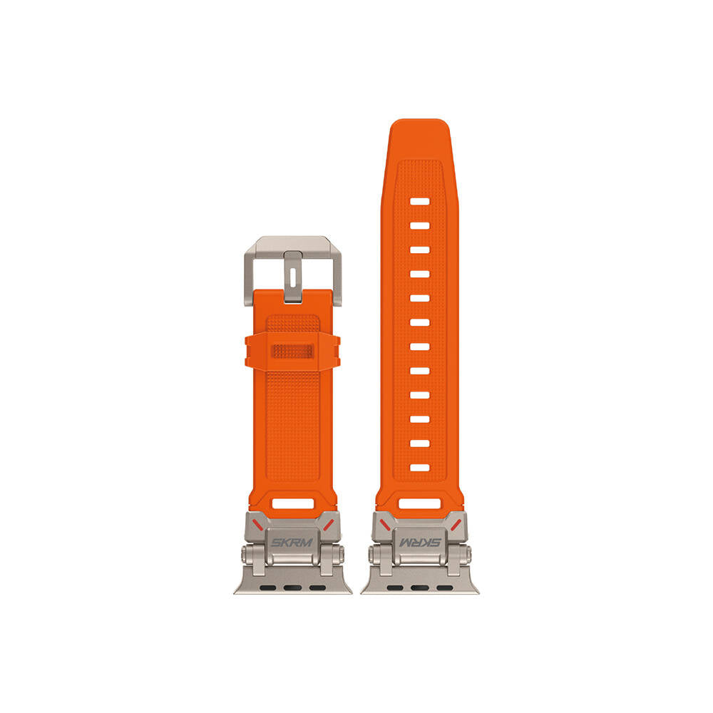 Watch 42mm SkinArma Titon Serisi Hava Alabilen Delikli Silikon Kordon Turuncu