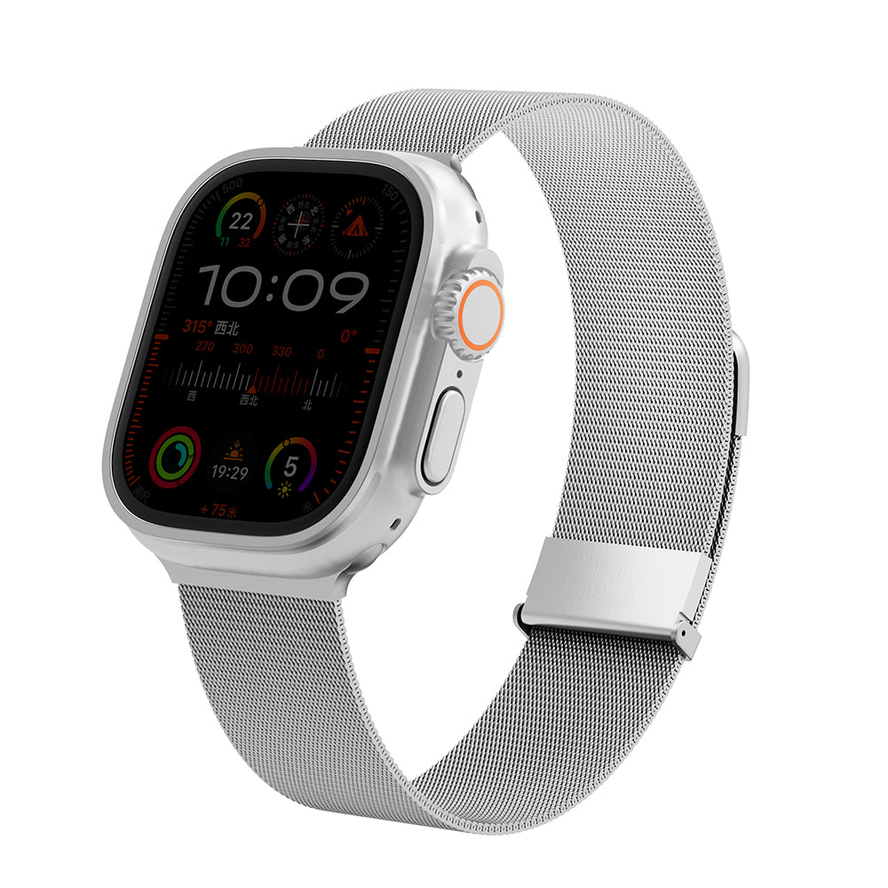 Apple Watch 42mm Wiwu MagFlex Secure Serisi Metal Kordon Gümüş