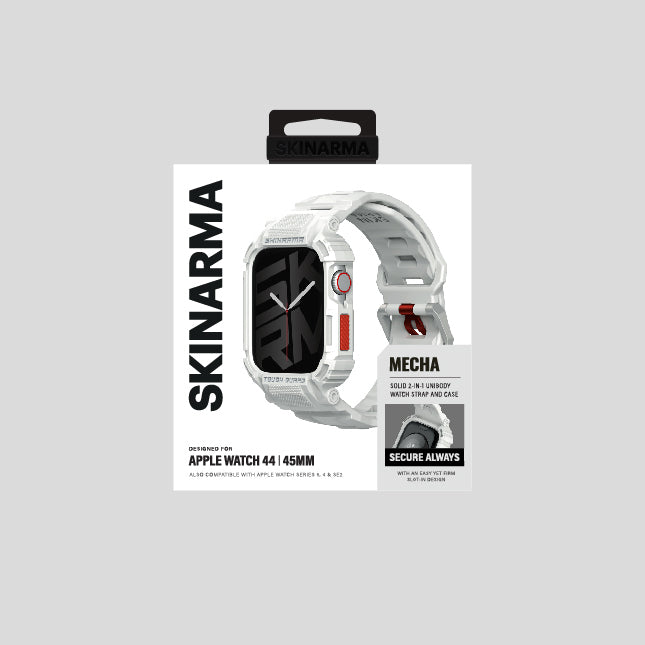 Watch 44 mm Skinarma Mecha 2in1 TPU Kasa Koruyucu + Silikon Kordon Siyah