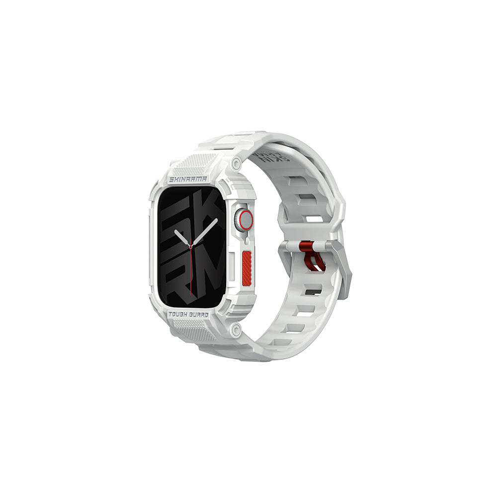 Watch 44 mm Skinarma Mecha 2in1 TPU Kasa Koruyucu + Silikon Kordon Yeşil